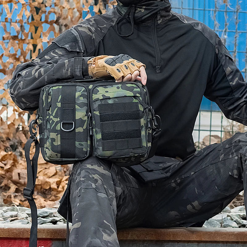 Outdoor Tactical Handbags Shoulder Bag Camping For Man Hiking Travel Climbing Fishing Chest Bag Outdoor Cycling Camping