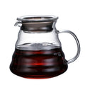 350/600/800ml Clear Glass Coffee Carafe Clouds Shape Glass Kettle Sharing Pot with Lids Coffee Pot for Pour Over Coffee Maker