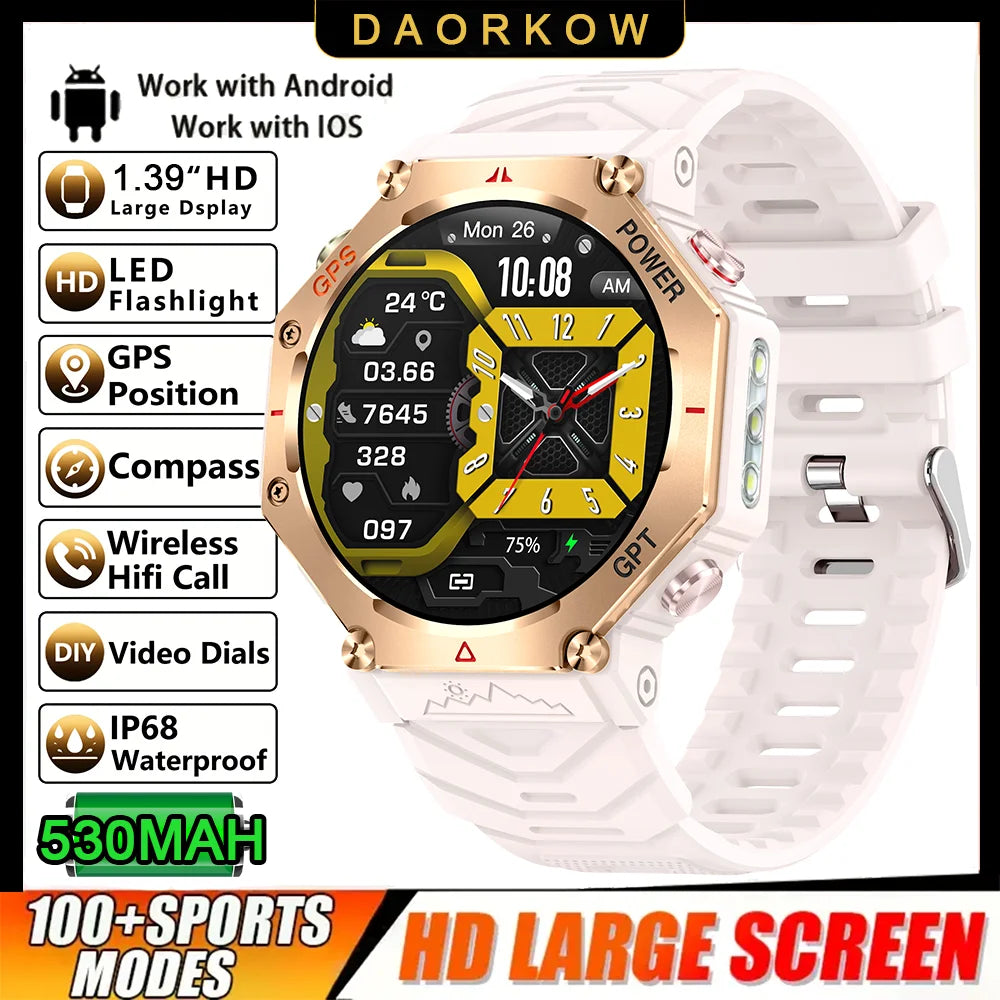 New GPS Smart Watch 1.39inch HD Pixel 360*360 Full Touch Screen AI Smart Assistant Health Monitoring Smartwatches for Men Women