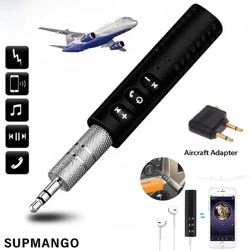 Wireless Adapter Bluetooth Compatible 5.0 Receiver Transmitter 3.5mm Jack For Car Music Audio Aux Headphone Reciever Handsfree