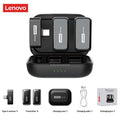 Lenovo Wireless Lavalier Lapel Microphone for iPhone Android Live Broadcast YouTube Shooting Audio Video Recording Vlog MK103