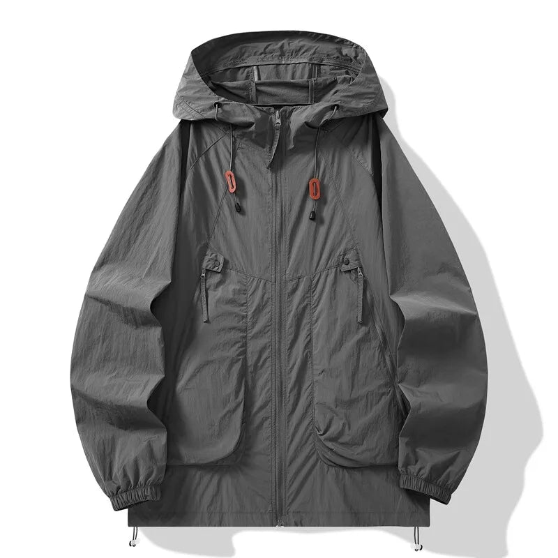 Summer Men's Outdoor Hooded Sun Protect Jackets Man Windbreaker Skin Coats Waterproof Jacket Fishing Rain Couple Camping Outwear