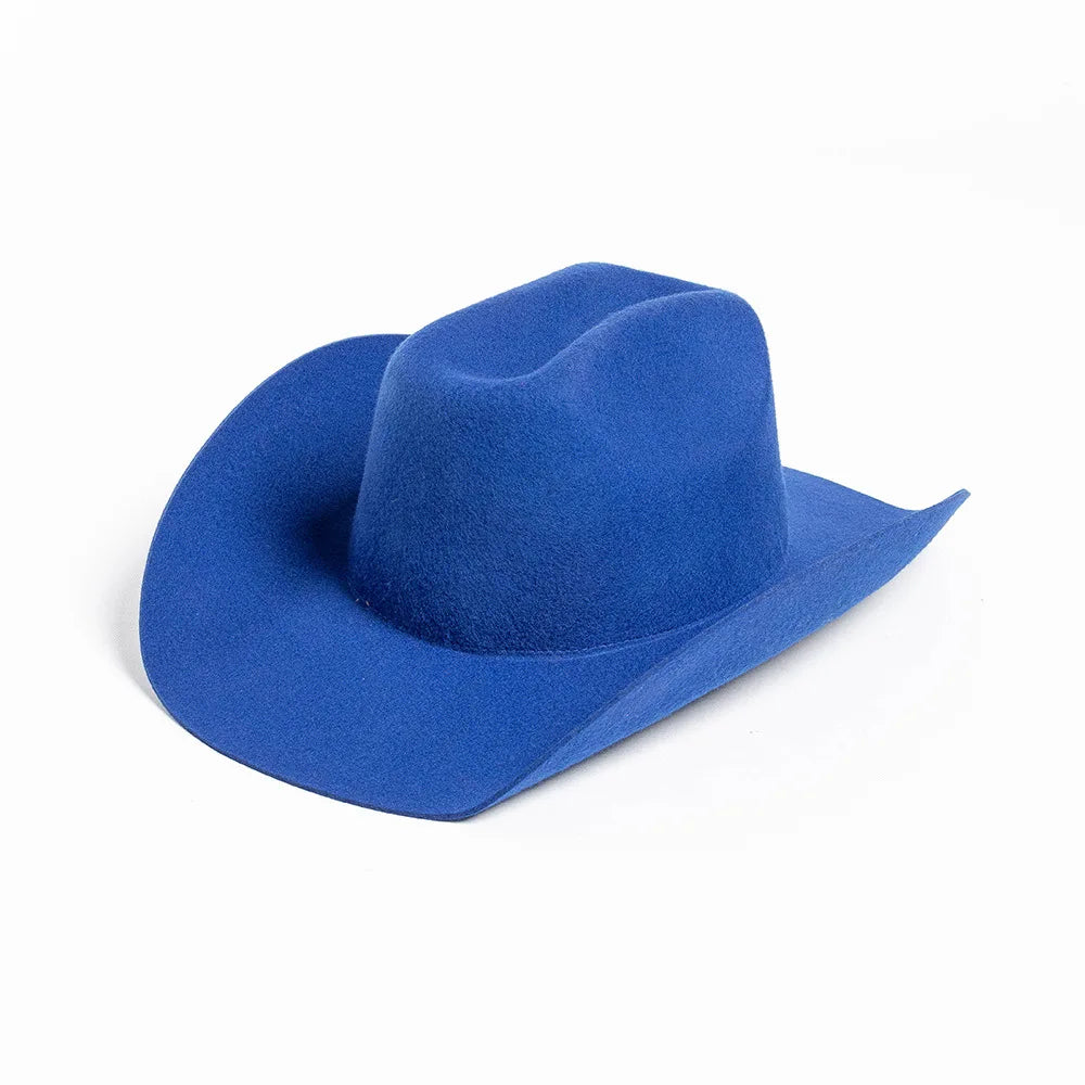 USPOP 100% Wool Cowboy Hat Unisex Wide Brim Felt Hat Solid Color Classic Fedora Style Multiple Sizes S–XL Autumn Winter