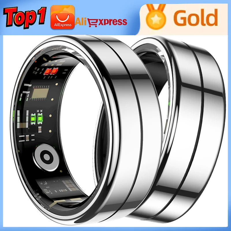 R04 Smart Ring Health ring finger fitness tracker Heart rate blood oxygen QRing App 5ATM waterproof Health Manager Sleep Monitor