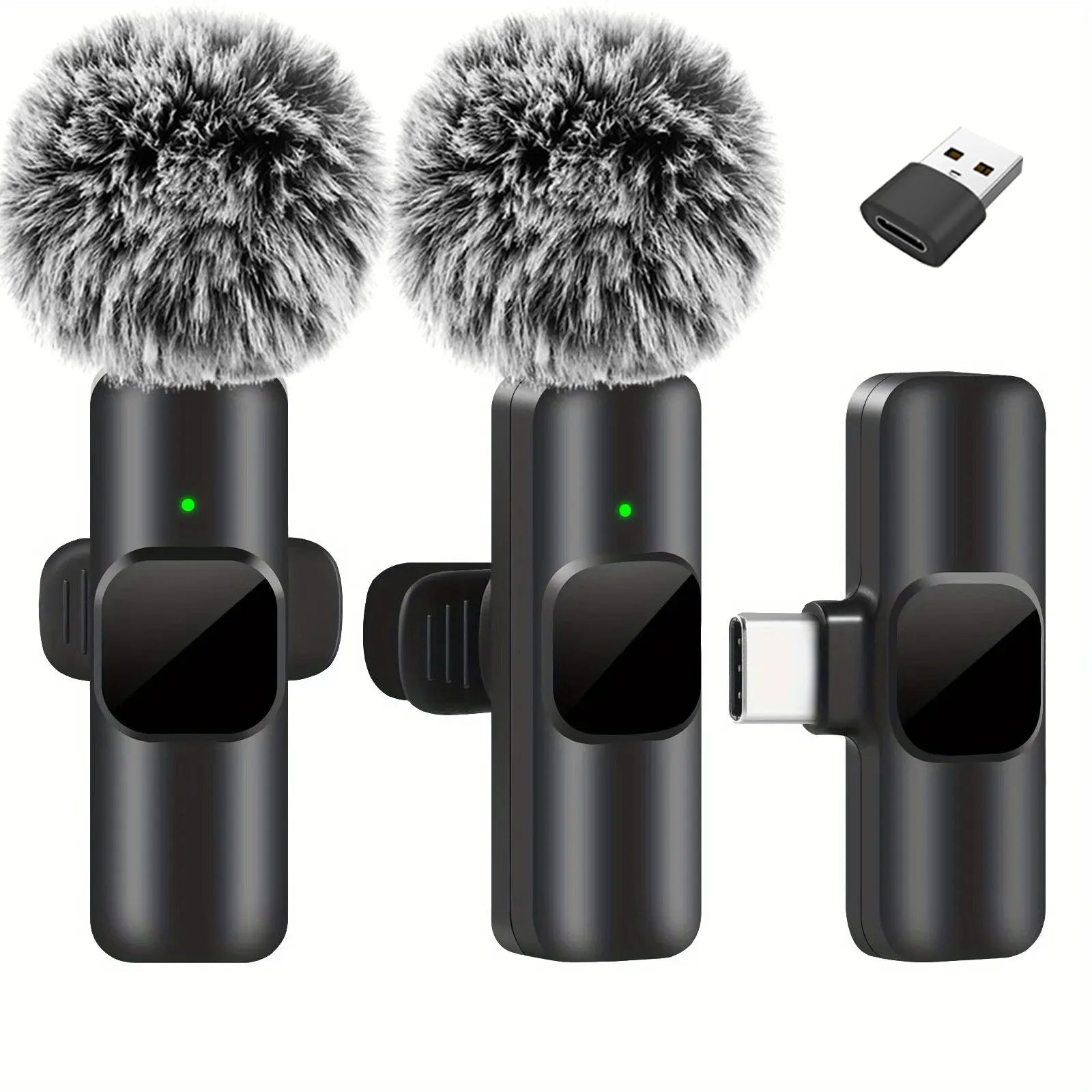 K1 Wireless Lavalier Microphone Mini Audio Video Recording Mic For iPhone Android Laptop Live Gaming Mobile Phone Microphone