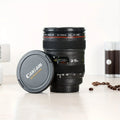 1pc Mini SLR Camera Lens Mug Plastic Coffee Mug With Keychain Portable Travel Wine Cup Stainless Steel Drinkware Creative Gift