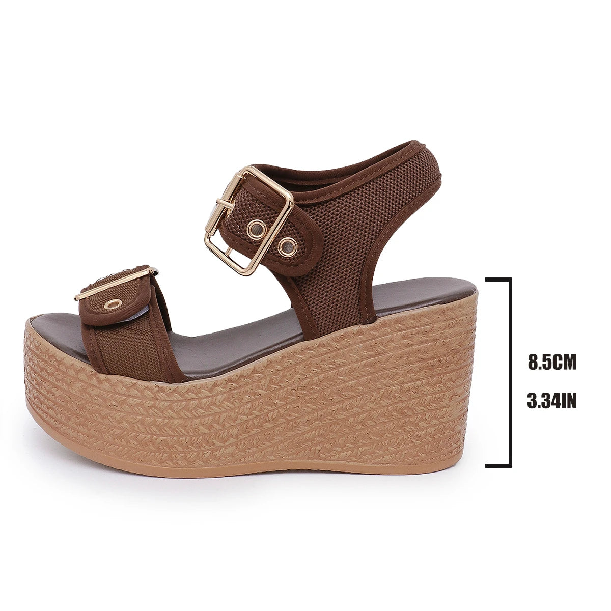 Women Wedge Sandals Thick Bottom Retro Open Toe Ladies Shoes Fashion Platform Plus Size High Heels Sandals Sandalias De Mujer - Free Item Weekend (50% off).