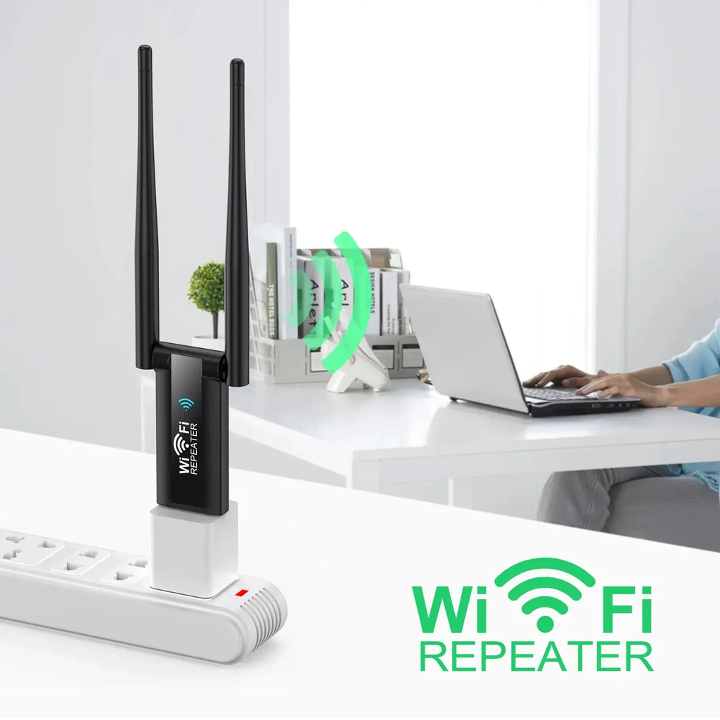 Wireless 2.4G 300Mbps USB WiFi Repeater Extender WiFi Signal Amplifier Booster Long Range Wi-Fi Router Home Network Extension