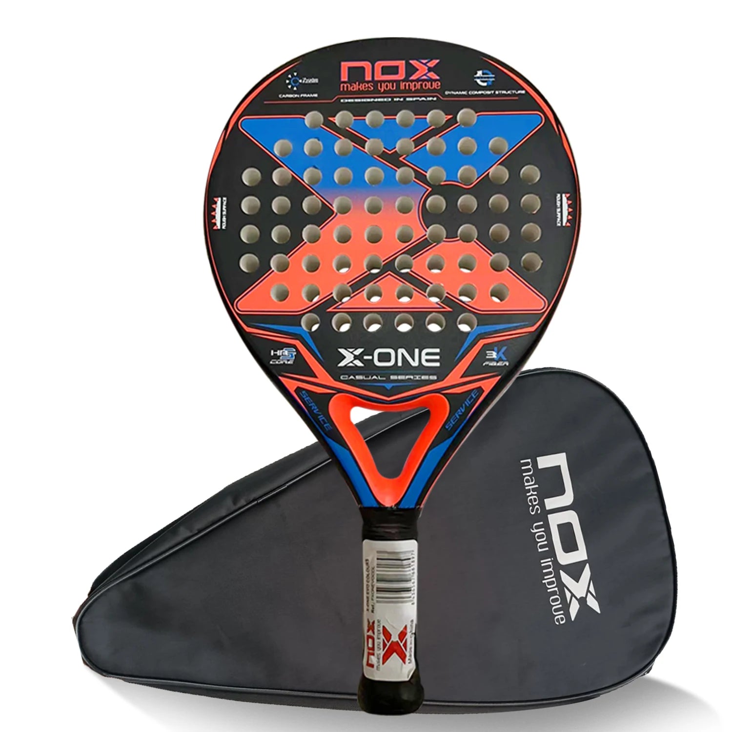 Nox 3K 12K 18K Tennis Paddle Racket,Portable Bag Included,Perfect Gift for Christmas Birthday Holidays,Professional Skill Level