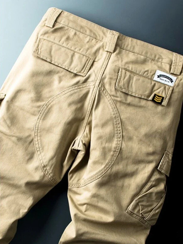 Hiking Khaki Trousers Man Cargo Pants for Men Multipockets Multi Pocket Outdoor Straight Aesthetic Regular Fit Designer Loose