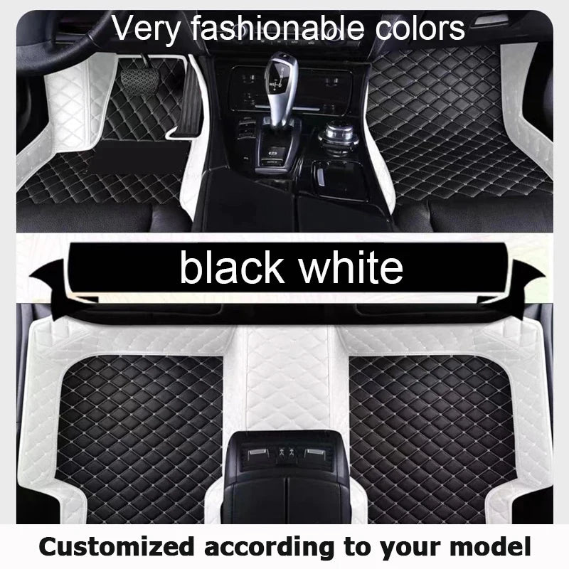 Custom Automotive Car Floor Mats For Mercedes W124 1985 1986 1987 1988 1989 Auto Luxury Leather Men Women Car Mats Full Coverage