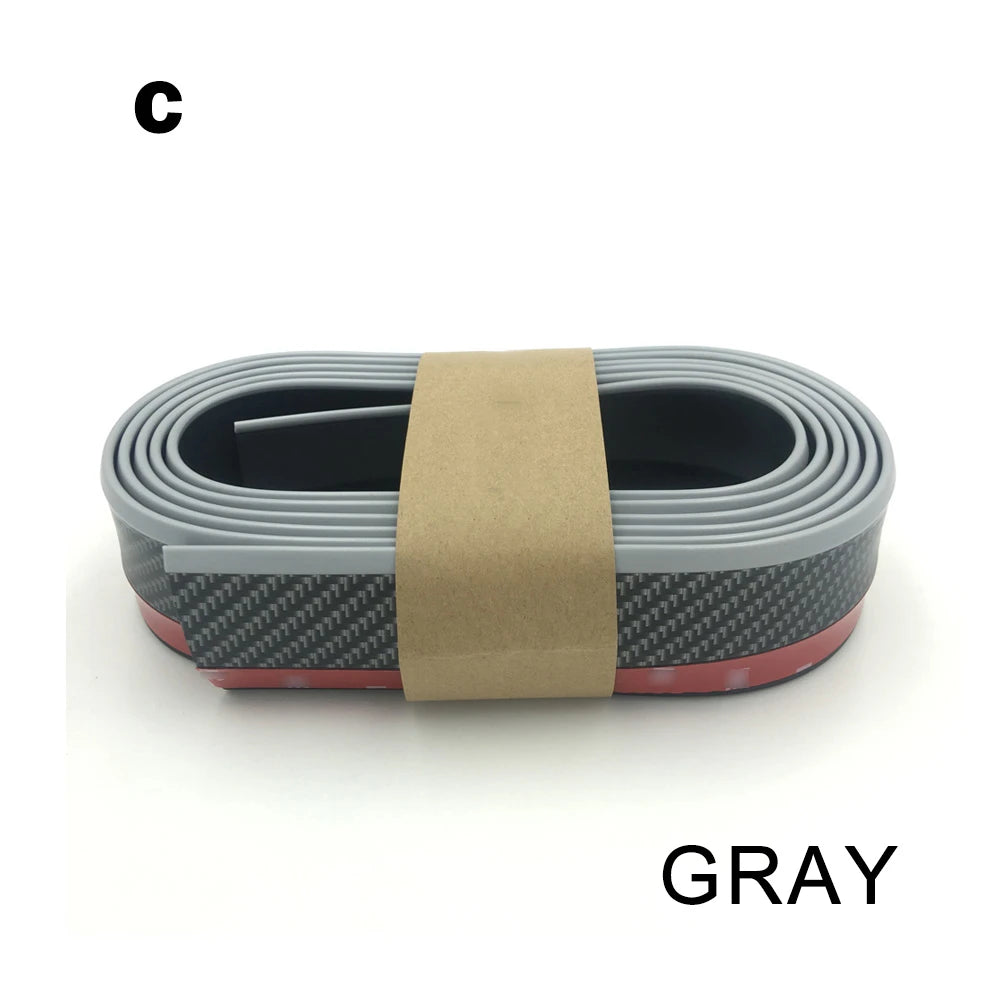 2.5M Car Bumper Lip Stickers Car Front Bumper Lip Rubber Car Bumper Guards Lip Mouldings Splitter Chin Body Auto Bumper Exterior