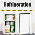 8L Portable Car Mini Small Refrigerator Electric Freeze Heating Dual Use Household Refrigerator SkinCare Makeup Storage 12V 220V