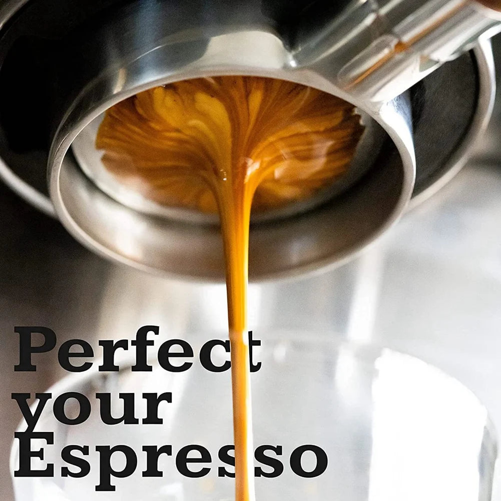 Coffee 54mm Bottomless Portafilter + 53mm Coffee Distributor & Tamper + Tamp Mat for the _x000D_
 Breville Barista Express