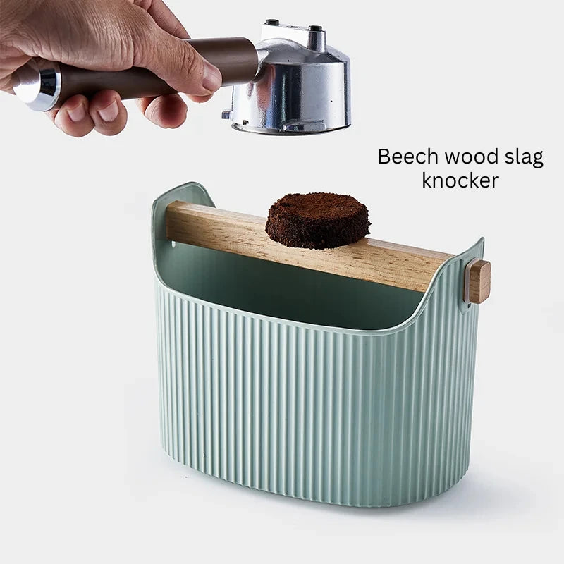 Coffee Knock Box Large Capacity Espresso Grounds Container Powder Beveled Residue Dump Bucket Barista Accessories Maker Tools