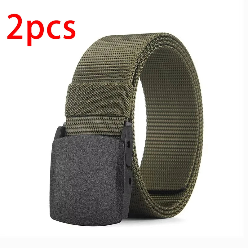 Men's Belt Outdoor Casual Canvas Belt Metal Free Training Nylon Tactical Belt With Pants Jeans Belt Sports Belts For Men Women - Free Item
