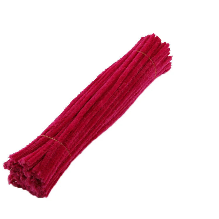 100/200/300/500/1000pcs DIY Plush Chenille Sticks Stem Pipe Cleaner HandCraft part for Spring Xmas Halloween Newyear Easter