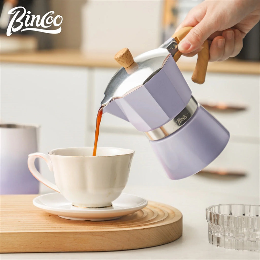 Bincoo Coffee Moka pot Classic Italian Espresso Maker Extraction Hand Brewing coffee Pot Barista Coffee Machine Coffee Utensil