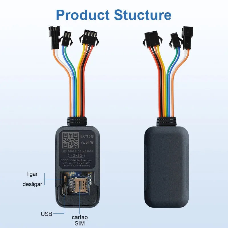 GPS Electronic Vehicle Locator for car with android ios app Trackerking EC33B 4G Open Installation With High Quality