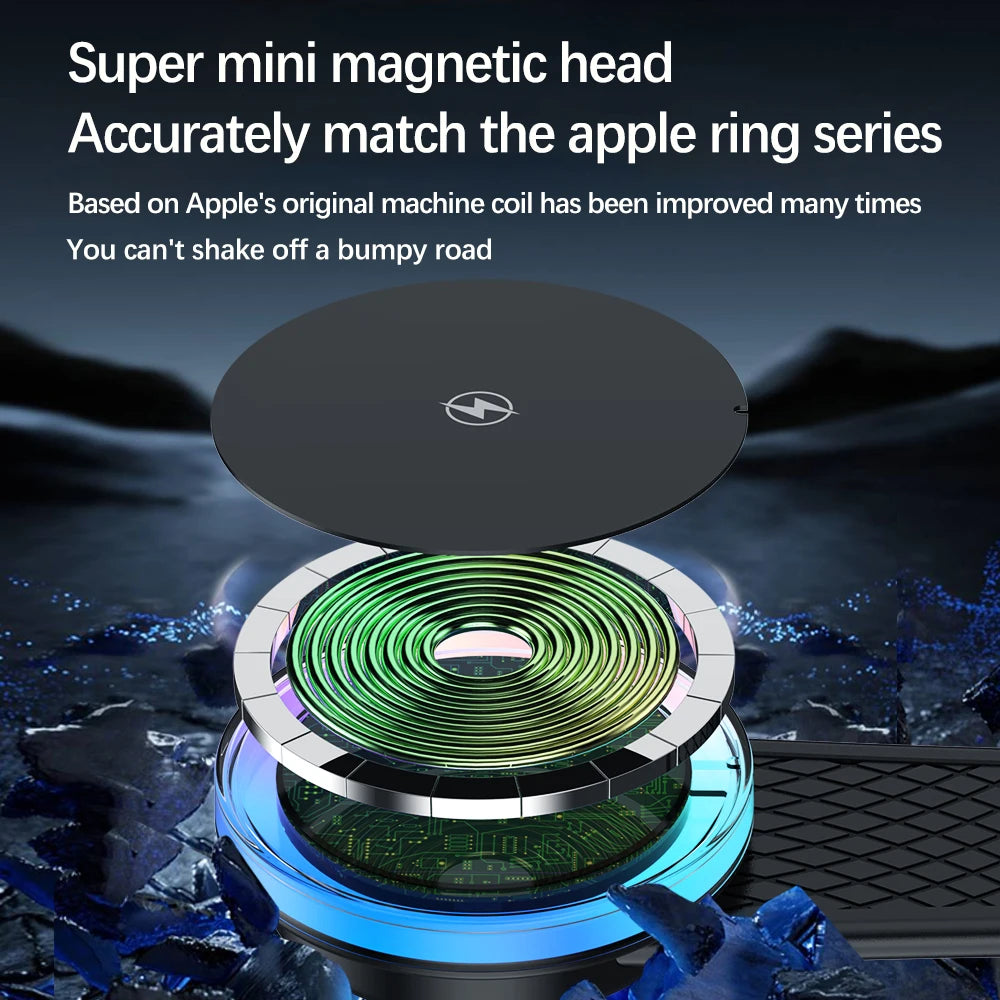 New Magnetic Charger Car Wireless Charger Fast Charging Car Phone Holder Essential Car Charger Strong Magnetic Attraction Safe