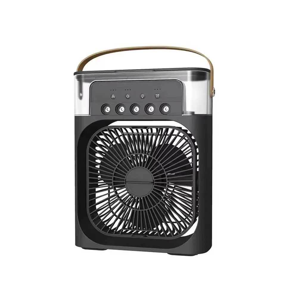 New 3 In 1 Fan AIr Conditioner Household Small Air Cooler LED Night Light Portable Humidifier Air Adjustment Fan Office Home Fan