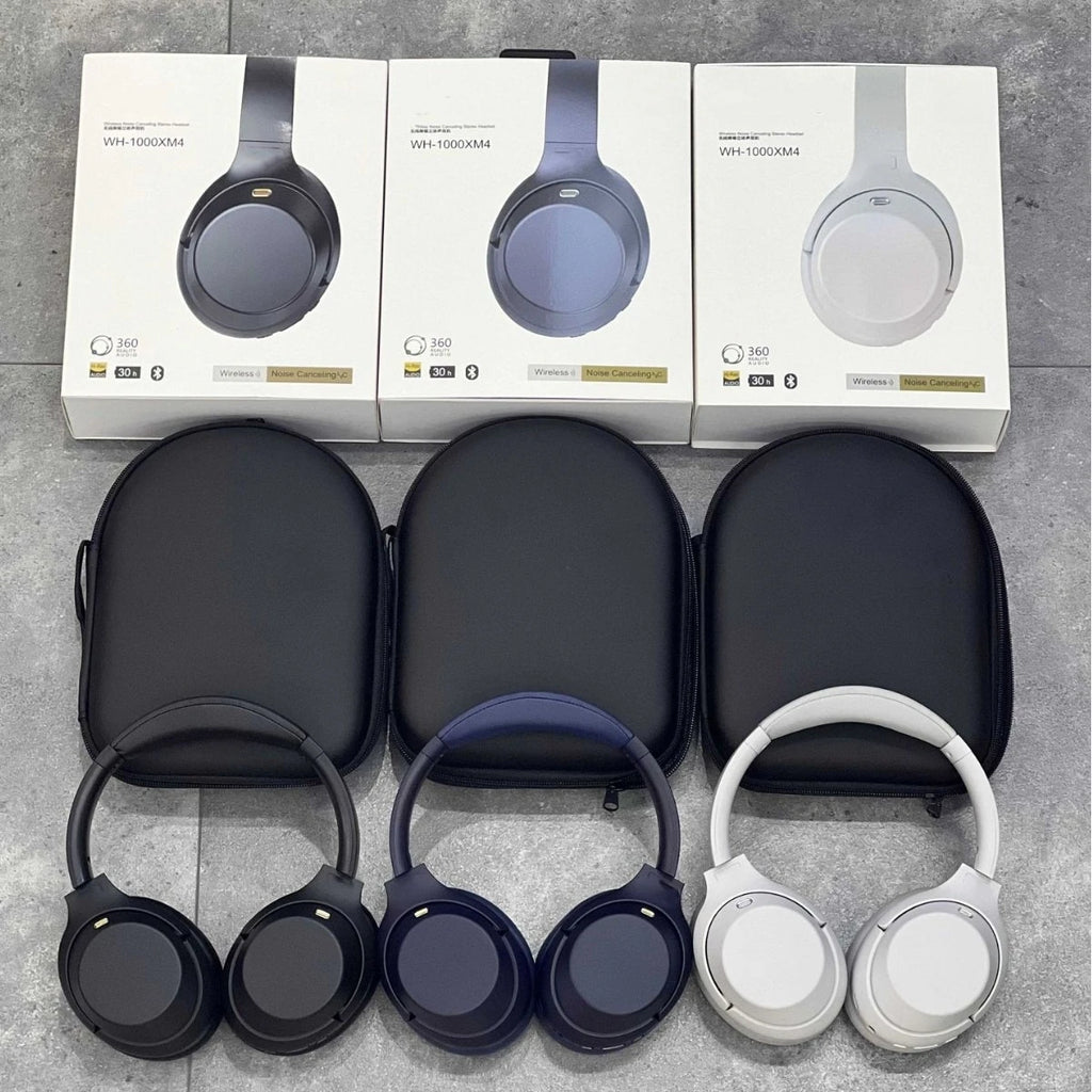 New High-End WH1000XM4 Active Noise Cancelling Over-Ear Bluetooth Headphones, Wireless Call and Sports Headphones with Storage