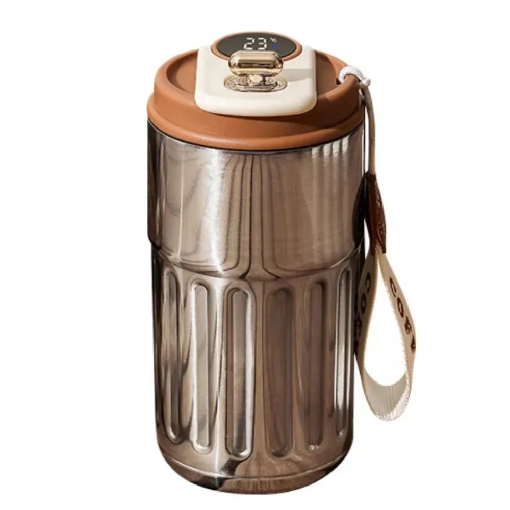 450ML Thermal Water Bottle Portable Creative Outdoor Insulated Mug Large Capacity Digital Coffee Thermos Cup Kitchen Supplies - - Free Items Weekend.