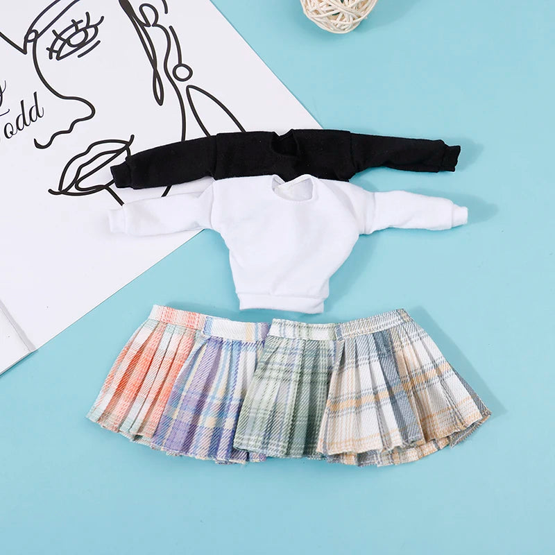 Doll Dress / Short Skirt / Blouse Summer Wear Clothing For 29cm 1/6 Dolls Fashion Clothes