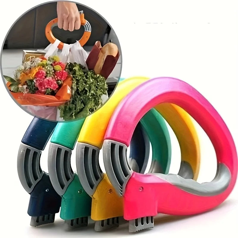 The ergonomic shopping bag handle makes it easy to shop and carry household items with a comfortable grip