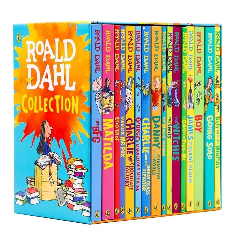 Roald Dahl Complete Set of Roald Dahl Chapters Novels Original English Version 24 Books Children's Literature