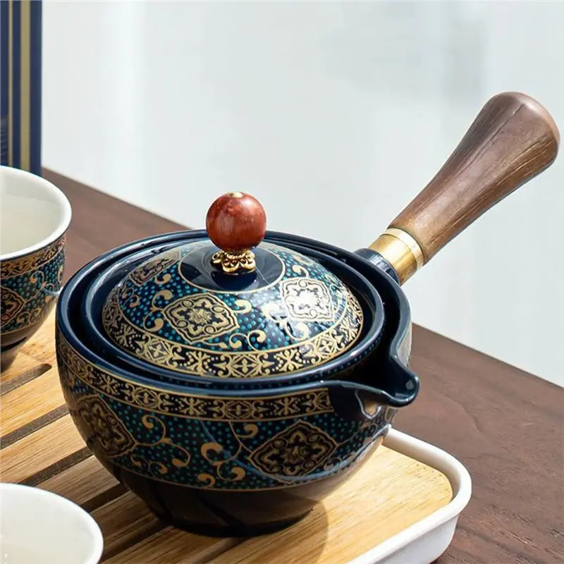 B84B-Tea Maker Set In Portable Design For Puer& Kung Fu Tea Brewing With Integrated Infuser