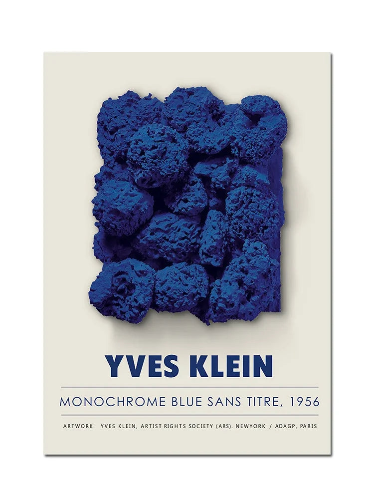 Yves Klein Abstract Blue Soulages Circle Wall Art Minimalist Print Canvas Painting Posters for Living Room Modern Home Decor