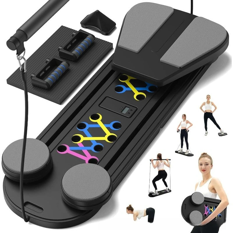 Pilates Board, Resistance Bar Workout, Abdominal Core Training, Home Fitness Equipment