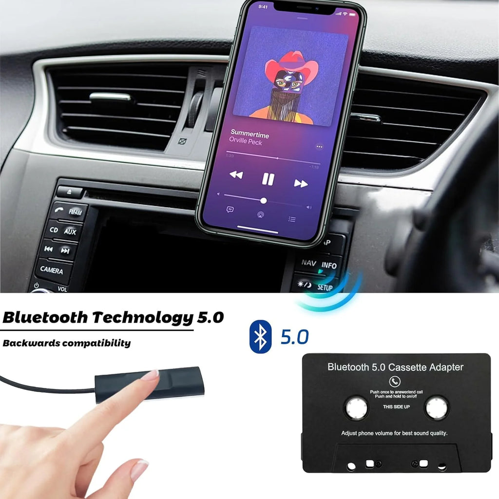 Bluetooth 5.0 Car Audio Stereo Cassette Vehicle Bluetooth Tape Cassette Player Car MP3 Handsfree Phonebook For Iphone car stere