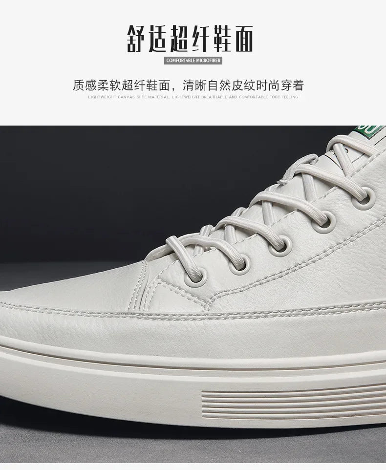 New Casual Shoes In Spring Men's Board Shoes Fashion Breathable Small White Shoes Men's Sneakers Low Top Leather Board