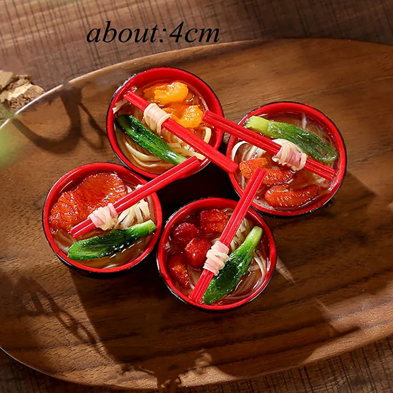 2PCS 1:6 Scale Dollhouse Miniature food Japanese Seafood Noodles Pretend Kitchen food for Blyth,1/6 Doll Accessories - Free Item.