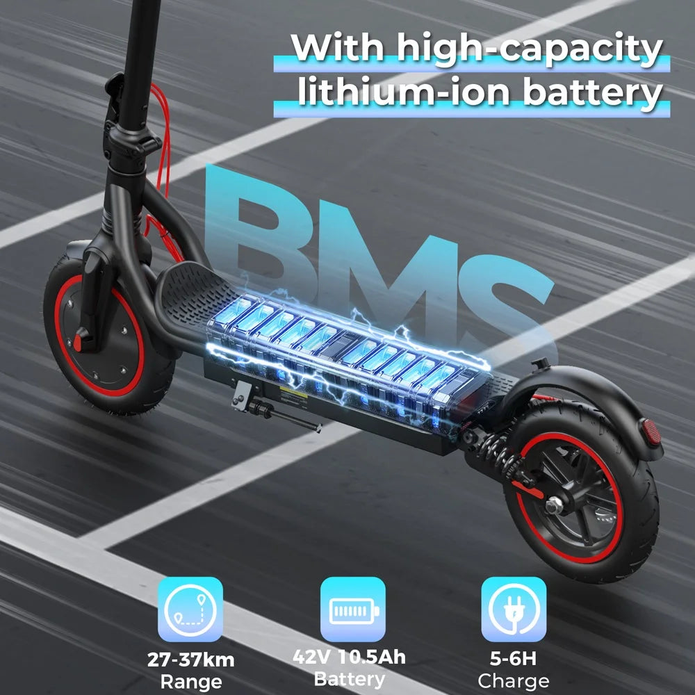 iScooter Electric Scooter W7 8.5Inch 36V 10.5Ah 650W Motor 25-35km Range 4-Speed Modes 35km/h double shock absorbers E Scooters