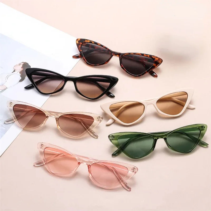 Womens Trendy Cat Eye Sunglasses Men Outdoor Retro Fashion Sun Glasses Goggles Unisex Resin UV400 Protection Sports Sun Shades