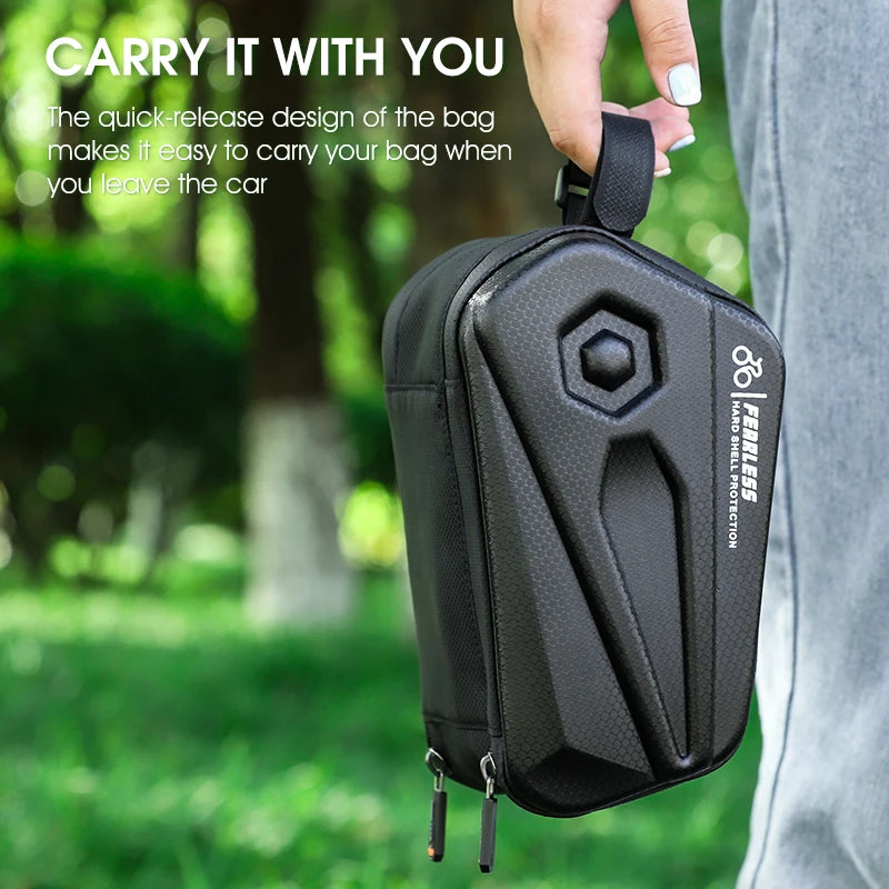 WEST BIKING Bicycle Tail Bag 2.6L Capacity Reflective Cycling Saddle Bag Waterproof Hard Shell Pouch MTB Road Bike Accessories