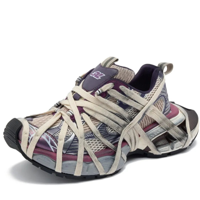 Couples make old dad shoes, spring and autumn thick soles increase in height low-top straps