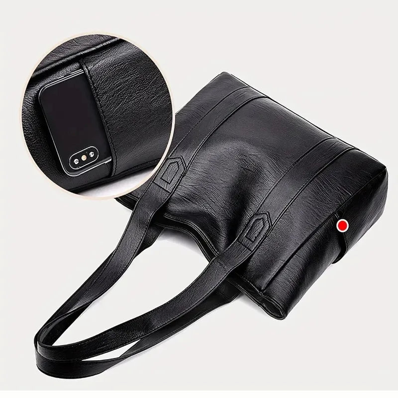 Vintage large capacity canvas women's handbag shoulder bag commuting work leisure handbag travel shopping bag