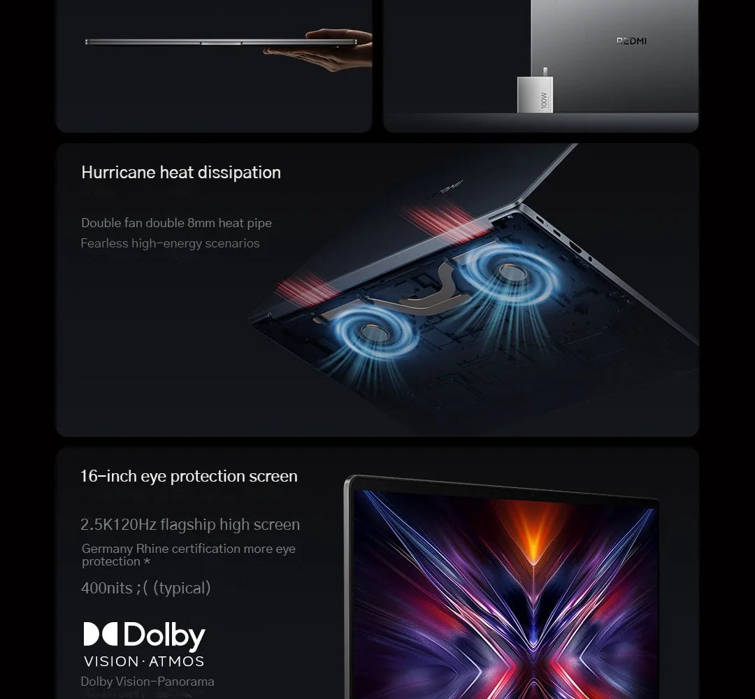 Xiaomi Redmi Book 16 2025 Laptop Intel Core 5 220H/210H Processor 16" Notebook 16G/32G DDR5+ 512G/1T SSD Study Office Ultrabook