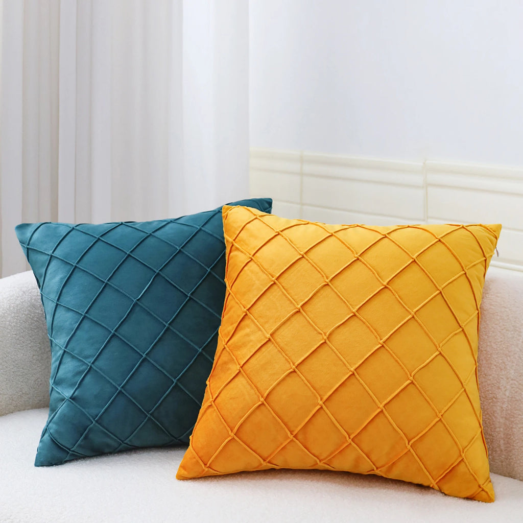 Geometric Cushion Cover Velvet Pillow  Living Room Decoration Pillows for Sofa Home Decor Polyester Blend 45x45cm Pillowcase