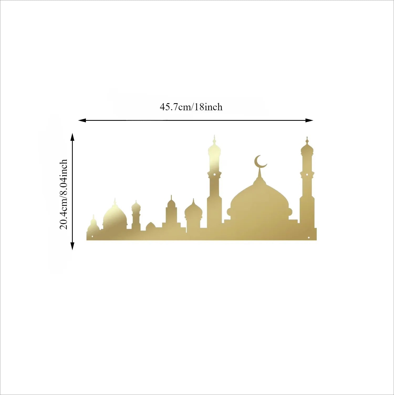 Islamic Metal Wall Art with Arabic Calligraphy: 1 PC Ideal for Ramadan & Eid Home Decor