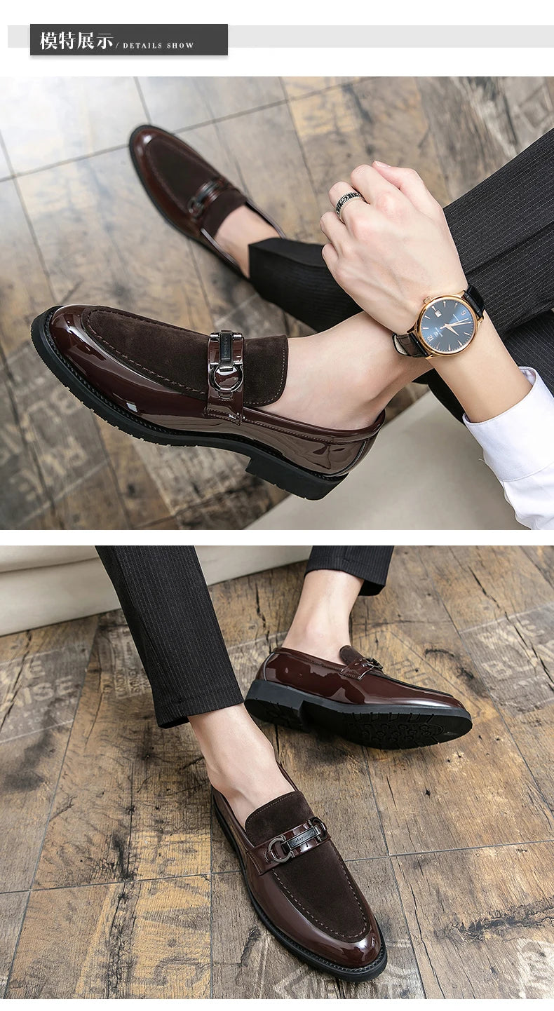 Men's Dress Shoes Trend Office Social Leather Shoes For Men Large Size 48 Casual Business Wedding Formal Shoes Male