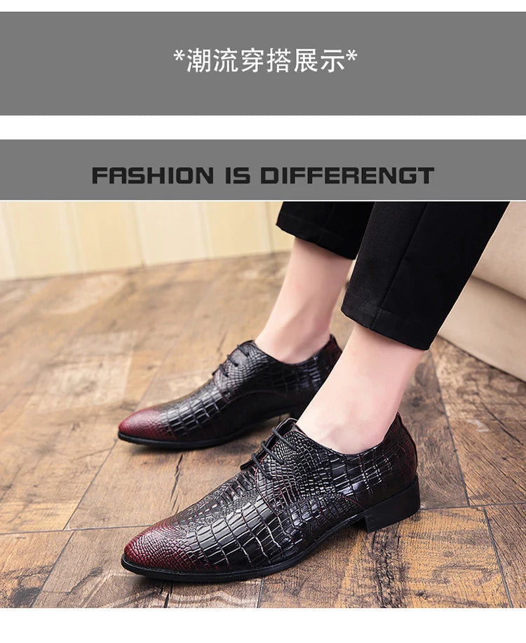 Men's Dress Shoes Classic Wedding Casual Business Shoes For Men Trend Party Social Office Leather Shoes Male