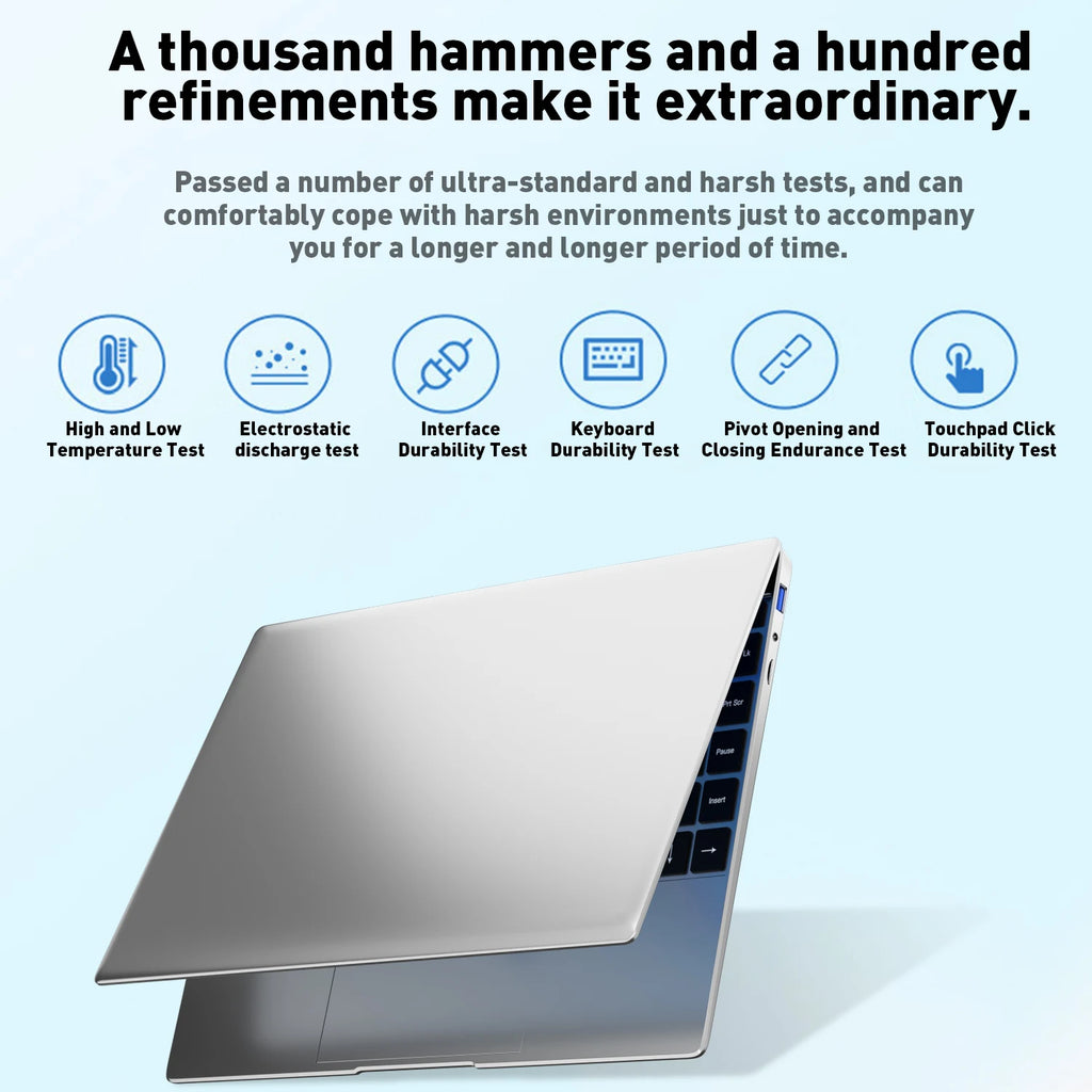 14.1" Ultra Slim Notebook 16GB RAM 2TB SSD Intel N3700 Gaming Laptop 1920*1080 Display Office Study Computer PC Windows 11 Pro