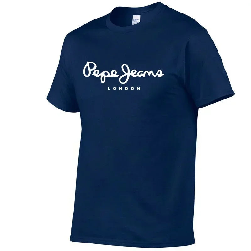 Pepe-Jeans-London Logo 3D Printed Men's Kids T-shirt, a Popular Short-sleeved Outdoor Casual Quick-drying Breathable Sweatshirt