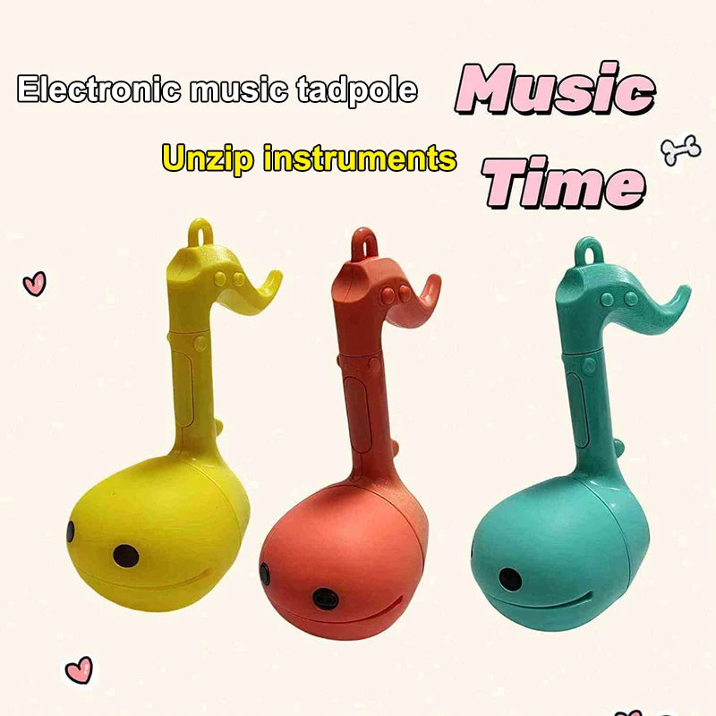 Innovative Electronic Music Toy, Soothing Mini Otamatone Instruments, Adorable Music Notes Design.