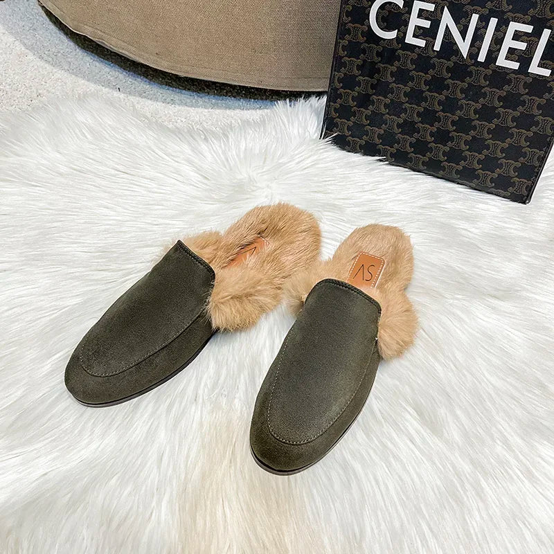Baotou Half Slippers Women Summer Wear Muller Shoes 2025 New Flat Sandals